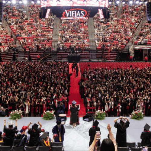 Graduation ceremony at SDSU.
